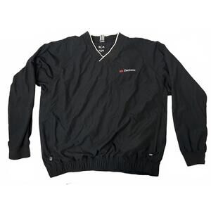 Vintage Adidas 3M Electronics Black Pullover Windbreaker Jacket Large